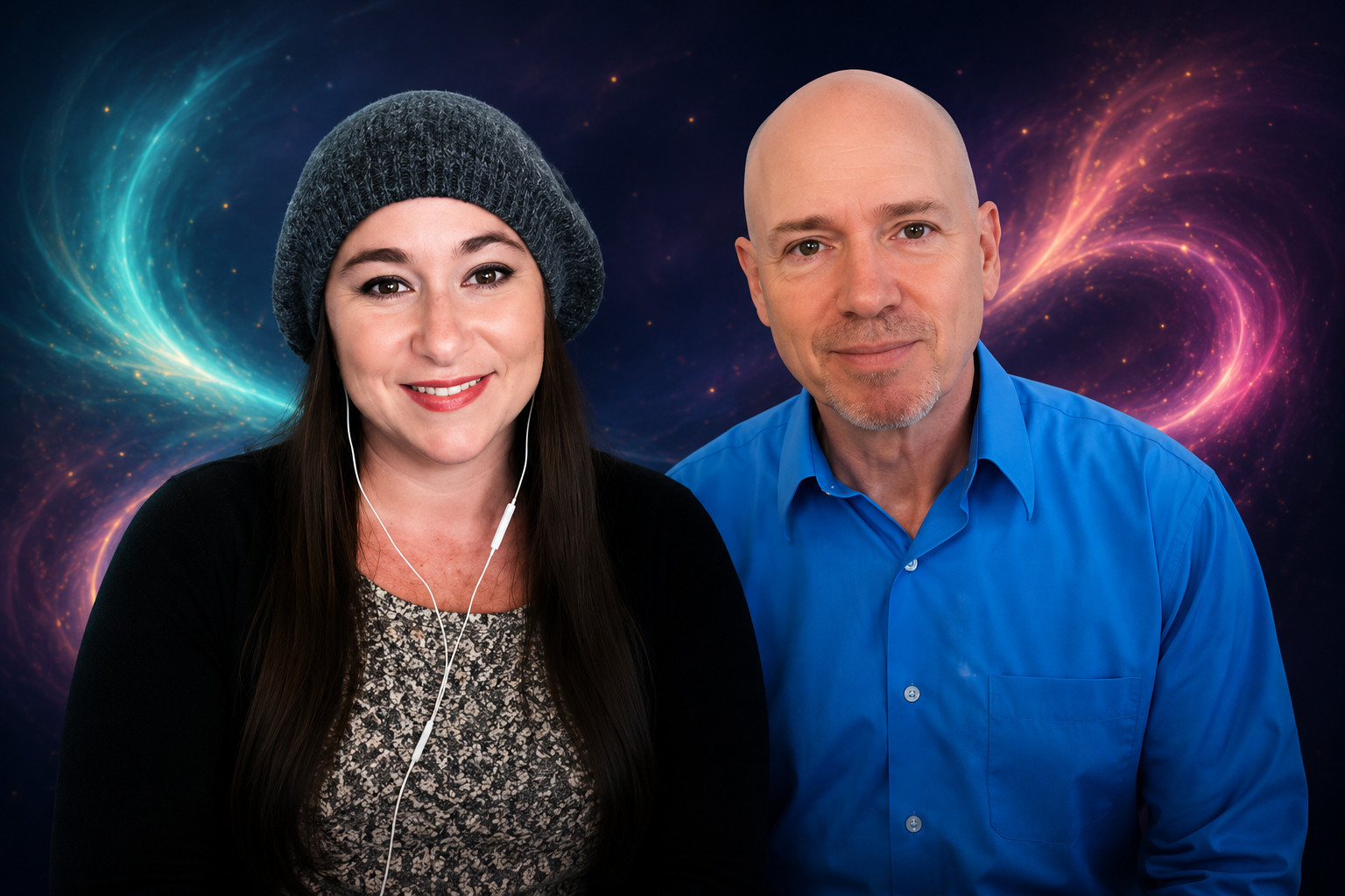 Jen Pinkstone and Ron Frost